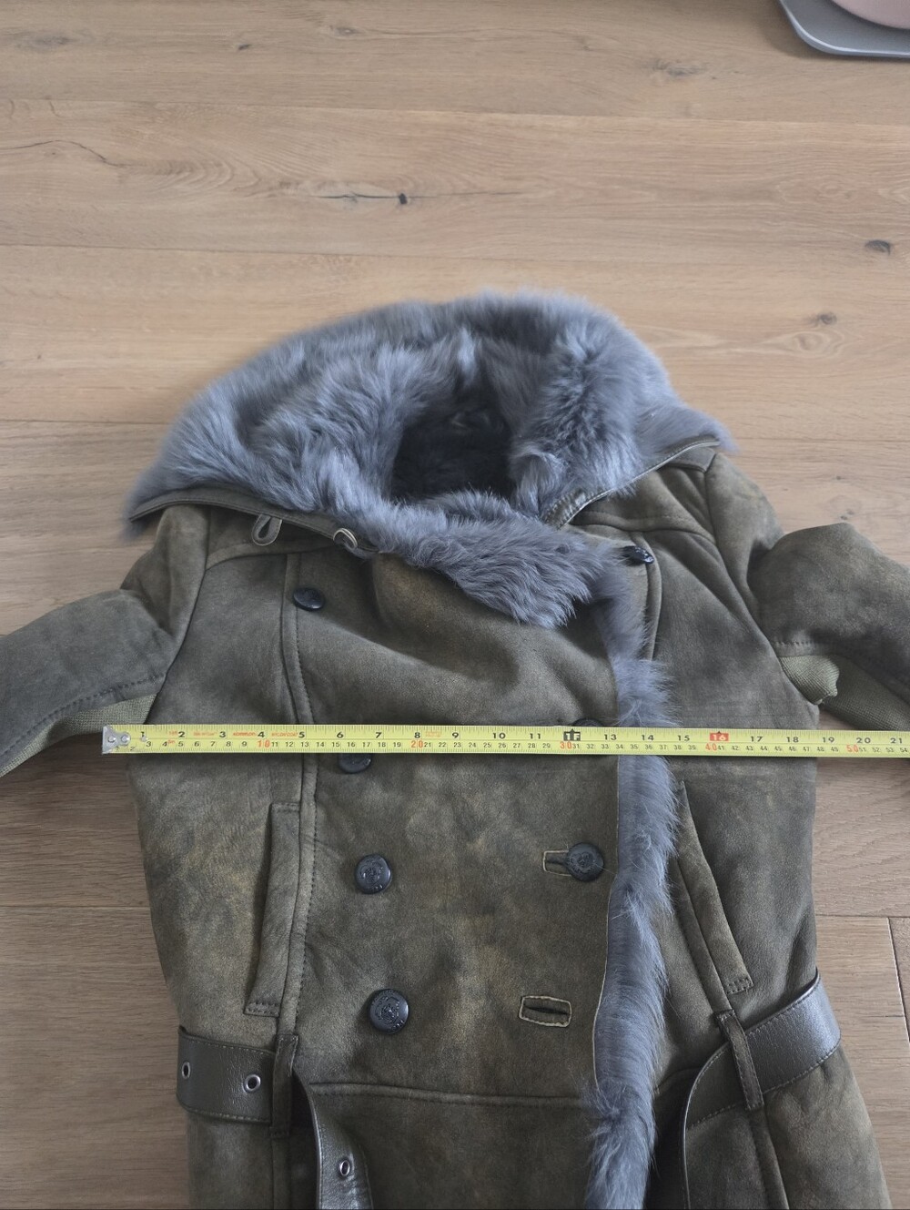 Patrizia Pepe real lambskin leather shearling coat Size US 6 - Picture 14 of 16